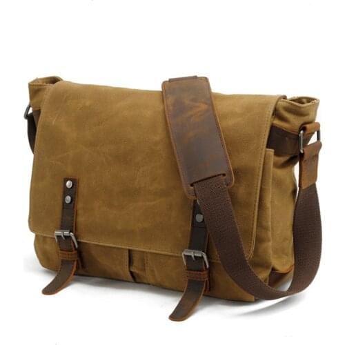 MENS Single-shoulder Bag Casual Canvas Mens Bag Shoulder Bag Retro Canvas Bag Computer Bag laptop bags for men