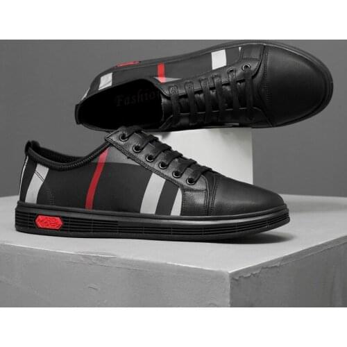 Mens Vulcanize Shoes Fashionable Teenager Skateboarding Shoes Luxury Brand Casual Footwear Mens Flat Skateboard Sneakers