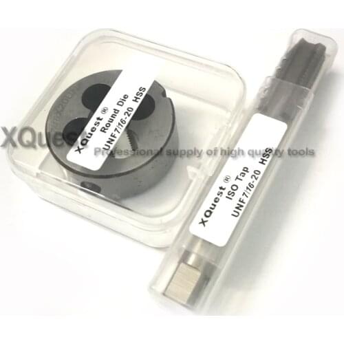 2pcs HSS unified screw tap and die set unc UNF 1/4 5/16 3/8 7/16 1/2 9/16 5/8 3/4 Left Right hand Fine thread taps Dies tools