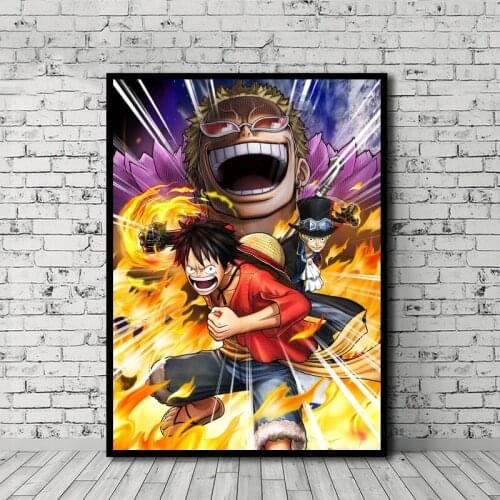 Wall Art Handmade Cross Stitch 5d Diy One Piece Anime Diamond Painting Picture Mosaic Full Square Drill Embroidery Gifts Sticker