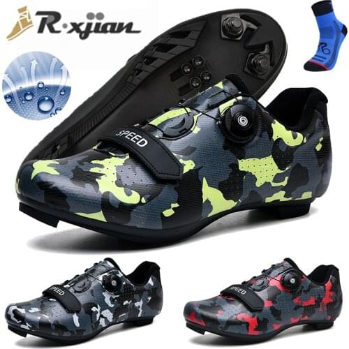 The Latest Unisex Cycling Shoes Fluorescent Effect Professional Mountain Non-slip Wear-resistant Training Shoes Road Rubber Sole