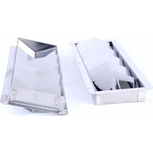 A Pair Of Stainless Steel Boat Marine Vent 5 Louver Big Air 12-7/8" X 4-3/8"