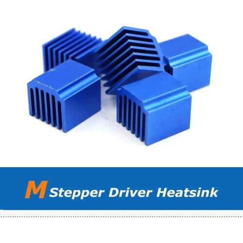 10pcs 3D Printer Parts Blue Medium Size Cooling Radiator Aluminum Stepper Driver Heatsink For TMC2100 TMC2208 TMC2130 LV8729