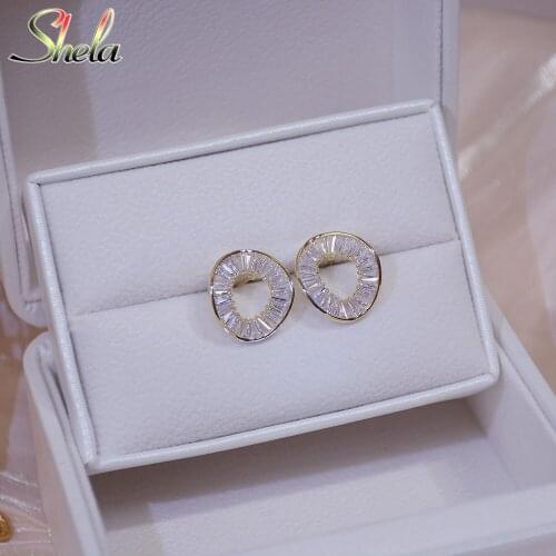 Женские золотые серьги Shela China At AliExpress
