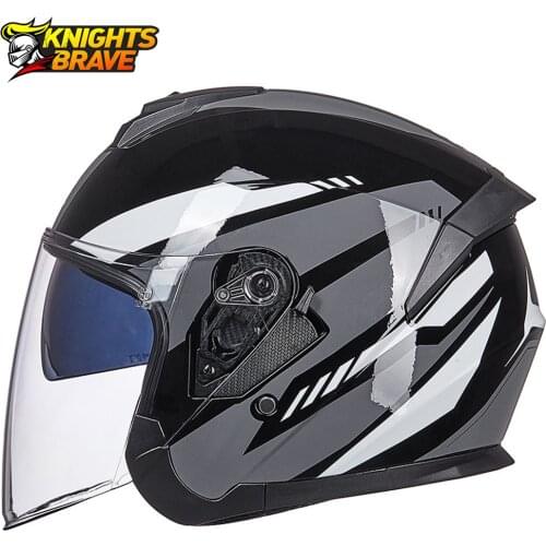 GXT Casco Moto Men Motorcycle Helmet Open Face Dual Lens Visors Scooter Helmet Electric Bicycle Helmet Summer Motorbike Helmet
