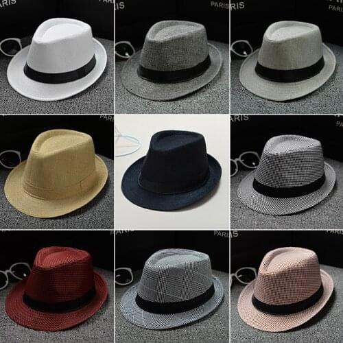 England Retro Mens Fedoras Top Jazz Plaid Hat Spring Summer Autumn Bowler Hat For Women Men Classic Version Hats Caps