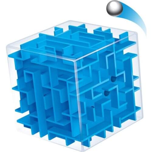 Blue Maze Magic Cube Puzzle 3D Mini Speed Cube Labyrinth Rolling Ball Toys Puzzle Game Cubos Magicos Learning Toys For Chilren