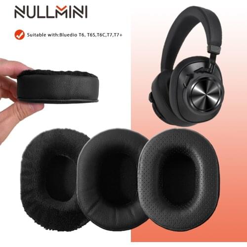 NullMini Replacement Earpads for Bluedio T6 T6S T6C T7 T7+ Headphones Leather Sleeve Earphone Earmuff