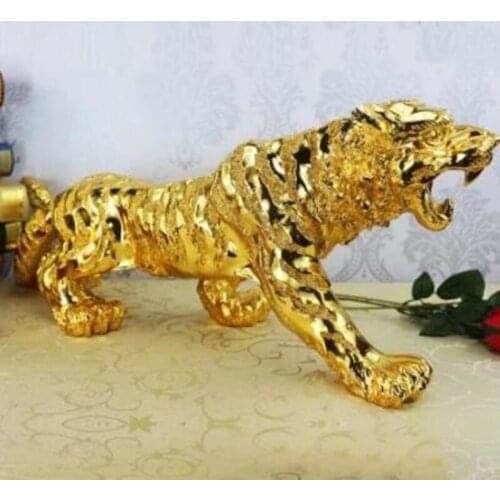Resin tiger statue crafts, home office restaurant bar desktop decoration gift
