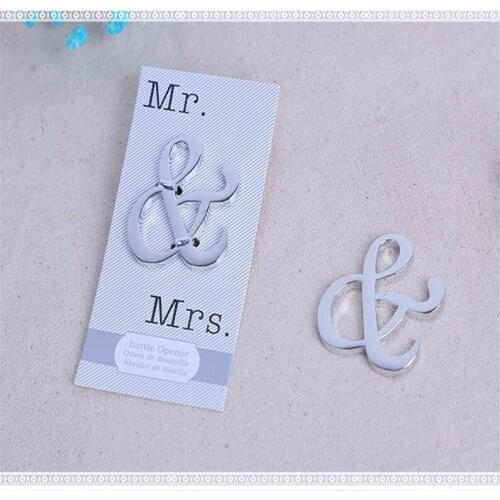 20pcs wedding decoration "Mr. & Mrs." Ampersand Bottle Opener wedding favor and gift