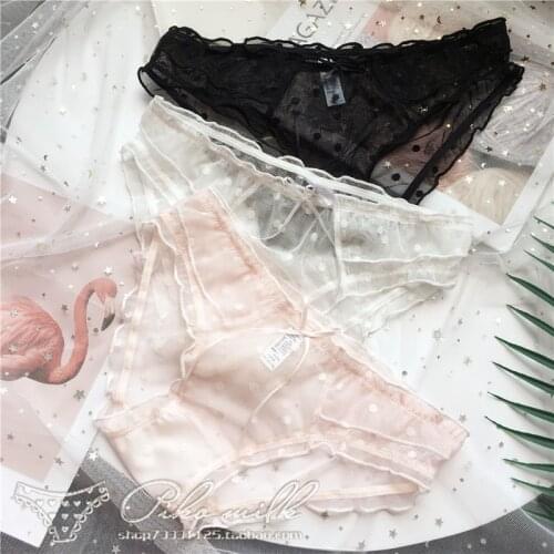 SP&CITY Lovely Fairy Lace Seamless Sexy Underwear Women Cake Layer Wave Transparent Panties Micro Briefs Dots Female Lingerie