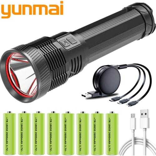 Ultra Bright XHP70.2 High Quality Tactical Led Flashlight Powerful Torch Usb Rechargeable 18650 26650 Battery Waterproof Lantern