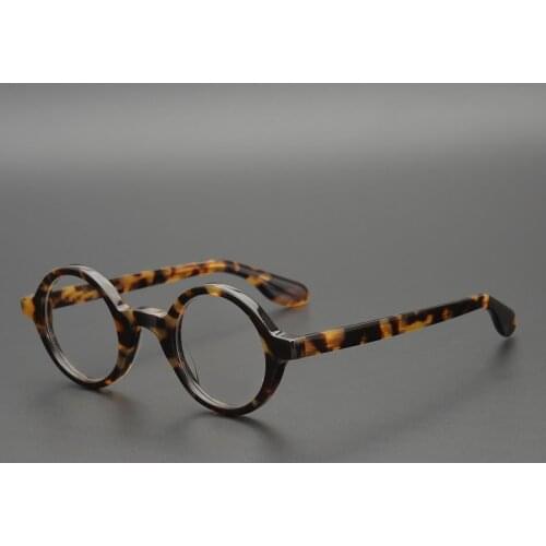 Vazrobe Small Round Eyeglasses Men Thick Acetate Tortoise Glasses Frame Man Nerd Vintage Eyewear Spectacles for Prescription