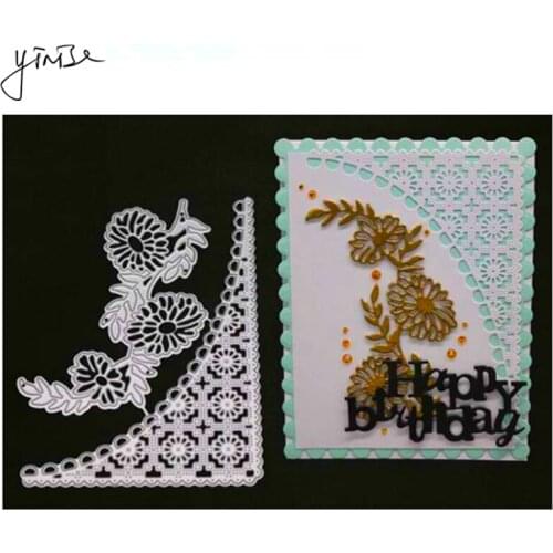 YINISE DIE CUT Metal Cutting Dies For Scrapbooking Stencils PUNCH FLOWERS COVER DIY Album Cards Decoration Embossing Die Cuts