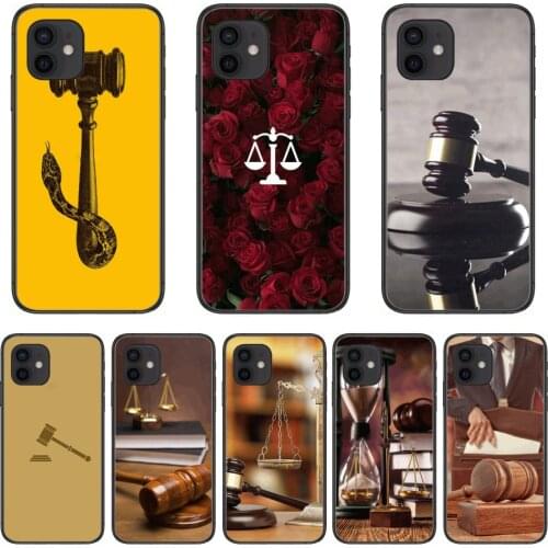 Law Student Lawyer Judge Style Phone Case cover For iphone 12 pro max 11 8 7 6 s XR PLUS X XS SE 2020 mini black cell shell
