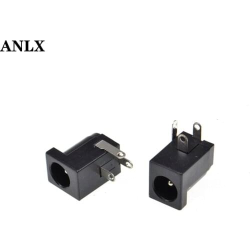 10PCS dc power jack socket connector dc005 5.5*2.1mm panel mount 5.5X2.1MM FEMALE DC-005