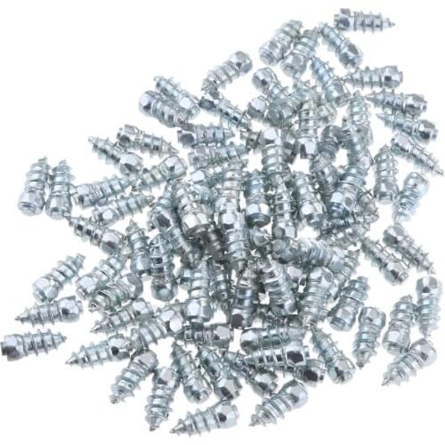 100x 15mm Tire Snow Chains Spikes Non-slip Studs For Trucks, Tractors, ATVs