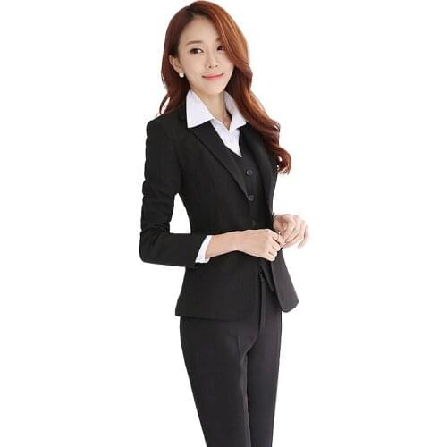 2015 Formal Women Business Suits Formal Office Suits Work Wear Sets Ladies Professional Office Uniform