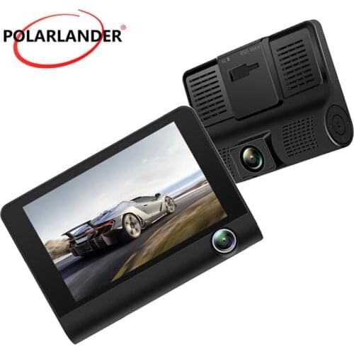 Three Records Black Car DVR 1080P HD Starlight Night Vision IPS Screen Loop Recording 4 inch G-sensor