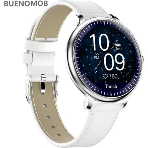 BUENOMOB smart watch WOMEN Round Screen smartwatch for Girl Heart rate monitor compatible For Android and IOS Phone