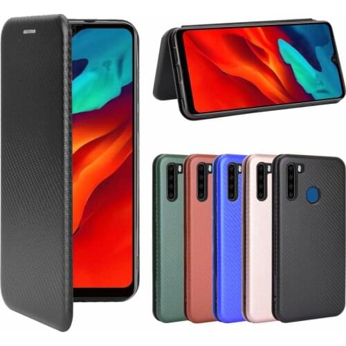 Carbon Fiber Flip Cover for Blackview BV 5500 Plus A80 Pro Magnetic Case with Wallet Card Slot Holder Finger Ring Stand Coque