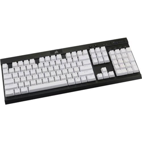 Black White PBT Double Shot Backlit 104 Top-lit Shine Through Translucent Backlit keycaps For Corsair K70 K65 K95 RGB Mechanical