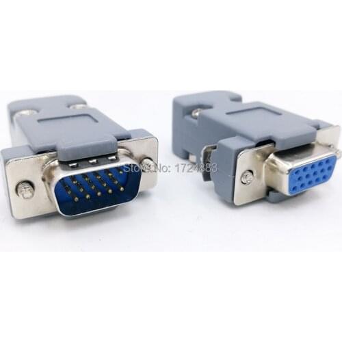 DB15 connector VGA Plug D type 15 pin hole port socket adapter female&Male Screw installation + shell DP15