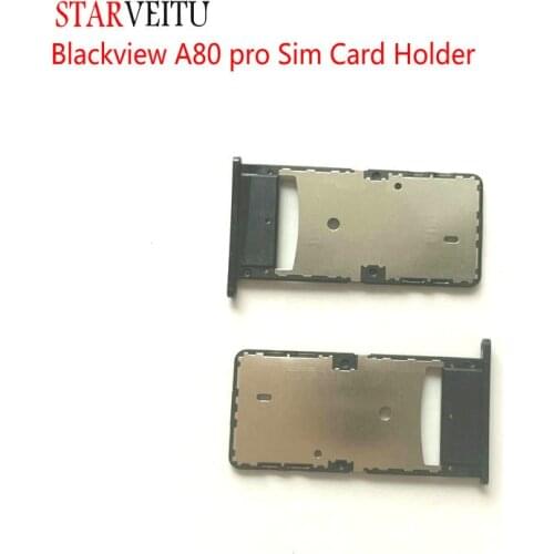 Starveitu Sim Card Holder for Blackview A80 Pro TF Card Tray Original Card Slot For A80 Plus Mobile Phone Accessories