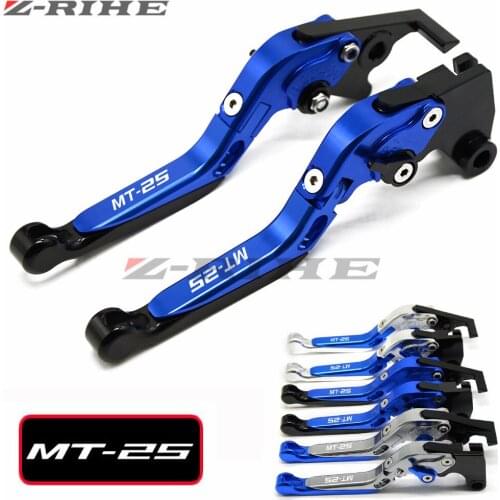 For Yamaha MT-25 MT25 MT 25 2015 2016 Folding Extendable Brake Clutch Levers CNC Aluminum Replacement New MT-25 Logo