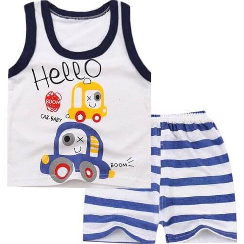 Cotton Linen Boys Girls Suit Summer Sleeveless Vest Shorts 2pcs Suit Children Set 2018 Clothing Kids Bobo Bebe Toddler 0-5T