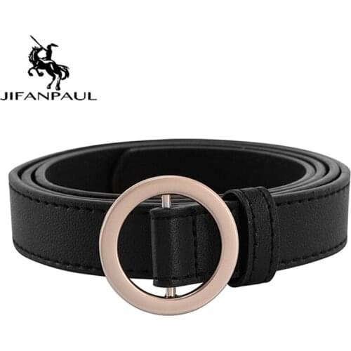 JIFANPAUL Women belt Round alloy pin belt jeans wild decorationFashion vintage ladies leather new hot sale belt free shipping