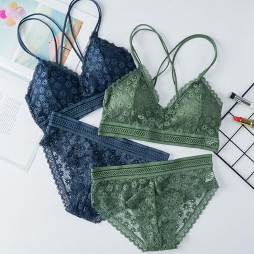 Women Lace Bra Push Up Bra Sexy Lingerie Suit Female Brassiere Underwear Ultra-thin Bras For Women Comfortable Soft Bra set