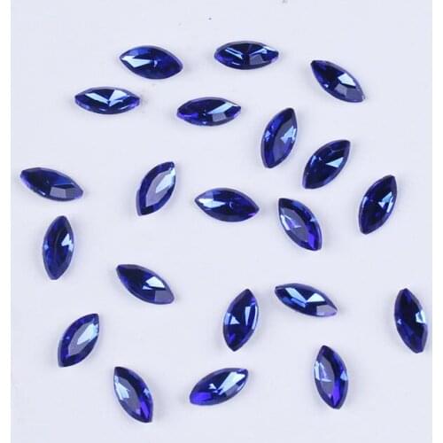Blue Rhinestones Horse Eye Tape Rhinestone On Clothes Crafts Crystals Applique For Wedding Dress Thermomix DIY Accessories F