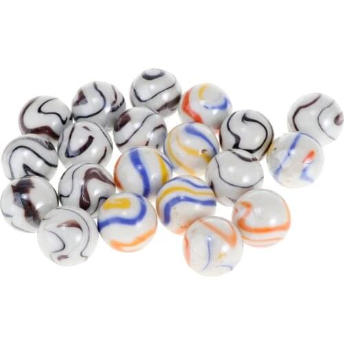 1 Inch Small Whit Glass Marbles, Pack of 50, Kids Marble Game Toy, Chinese Checkers Accessory and Collections