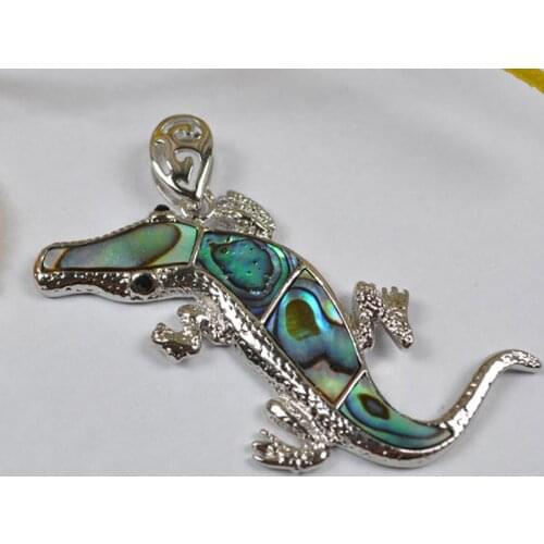 New Zealand Abalone Shell Pendant Crocodile Jewelry For Woman Gift S833