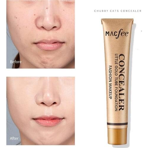 New Liquid Foundation In Gold Tubes 30g Waterproof Long Lasting Moistrizer Oil Control Base Makeup Brighten Concealer