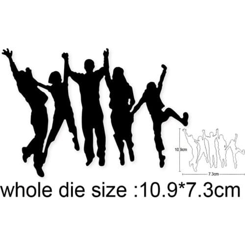 2020 new metal dies 5pcs Dancing Man Woman Cutting Dies Stencil dies for Scrapbooking DIY Album Paper Card Making Embossing Dies