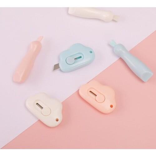 MINKYS Kawaii Mini Portable Cloud Rabbit Art Knife Express Knife Paper Cutter Office Stationery Supplies