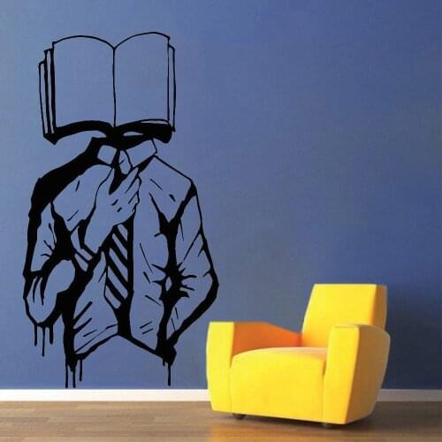 Lopen Woordenboek Vinyl Muurtattoo Voor Bibliotheek Boek Minnaar Winkel Muurstickers Nodic Klaslokaal Decoratie A4-052