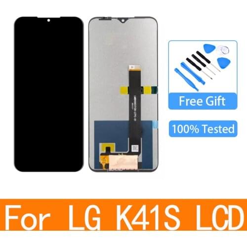 Original For 6.55" LG K41S LCD LMK410EMW LMK410HM LMK410BMW Display Touch Screen Digitizer Assembly ForLG K41 S LCD with Frame