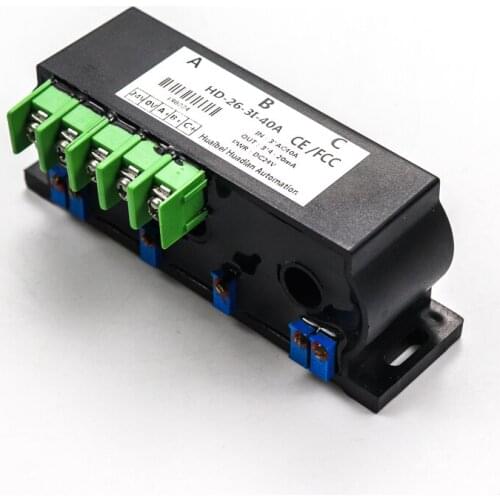 Perforated three-phase current transmitter 4-20ma output current sensor 0-400A input