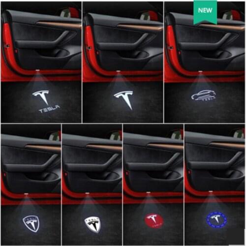 Suitable for Tesla Model3 model y door welcome lamp projection lamp laser atmosphere lamp change decoration accessories