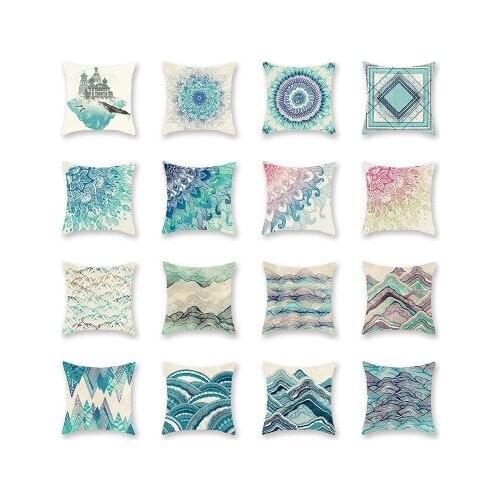 Custom geometric cushion cover pillow forest elk Abstract art Geometric home cushions Square Sofa Seat pillows custom