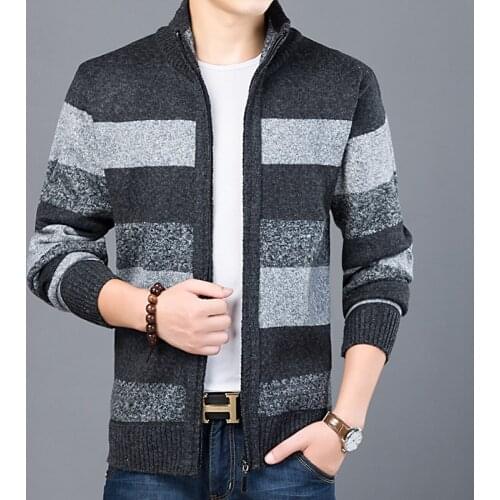 Casual Clothing Male Thick New Fashion Brand Sweater For Mens Cardigan Slim Fit Jumpers Knitwear Warm Autumn Korean Style Jacket