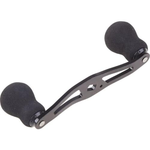 A5KC Fishing Handle Reel Double Knob Replacement Baitcasting Accessory Aluminum Alloy