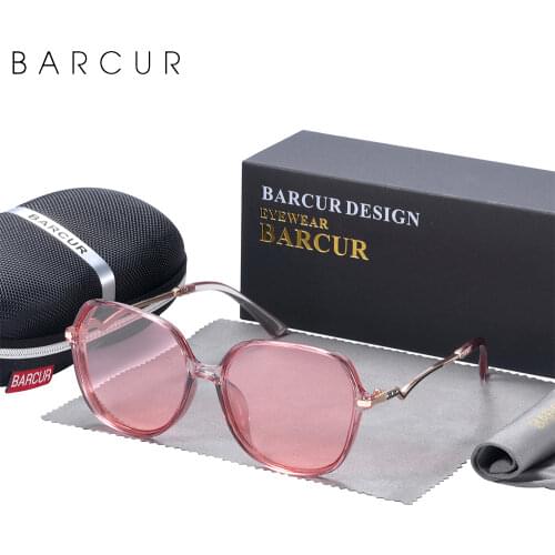 BARCUR Design Frame Polarized Sunglasses Women Sun Glasses Driving Photochromic Men Shades UV400 Protection