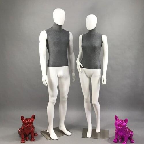 Sports Mannequin Men and Women White Body Fashion Leisure Fiberglass Environmental Model