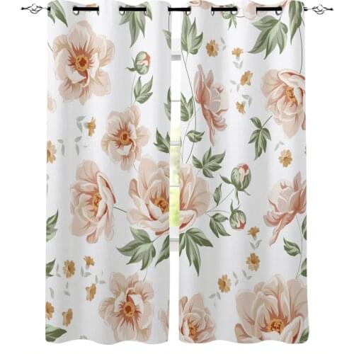 Plant Flower Bedroom Modern Window Curtain for Living Room Decoration Curtains Home Textile Drapes