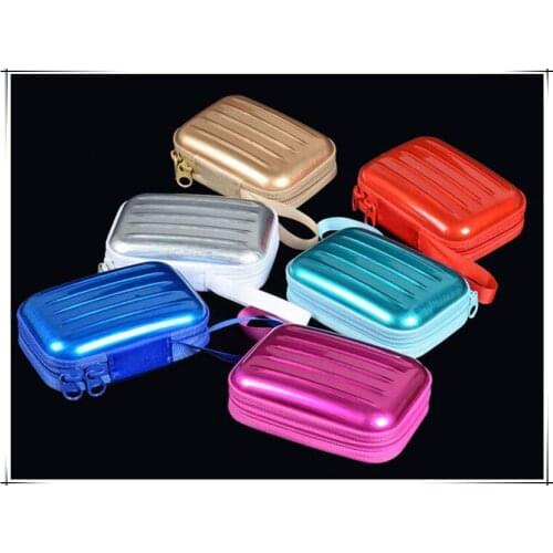 1PCS New Colorful Headphone Protective Coin Storage Box for Travel Portable Mini Round Data Cable Metal Case Container Coin Bag