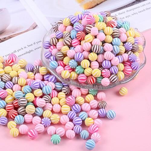 10pcs 8mm Resin Cute Colorful Ball Candy Charms For DIY Jewelry Making Keychain Phone Cover Pendant Accessories